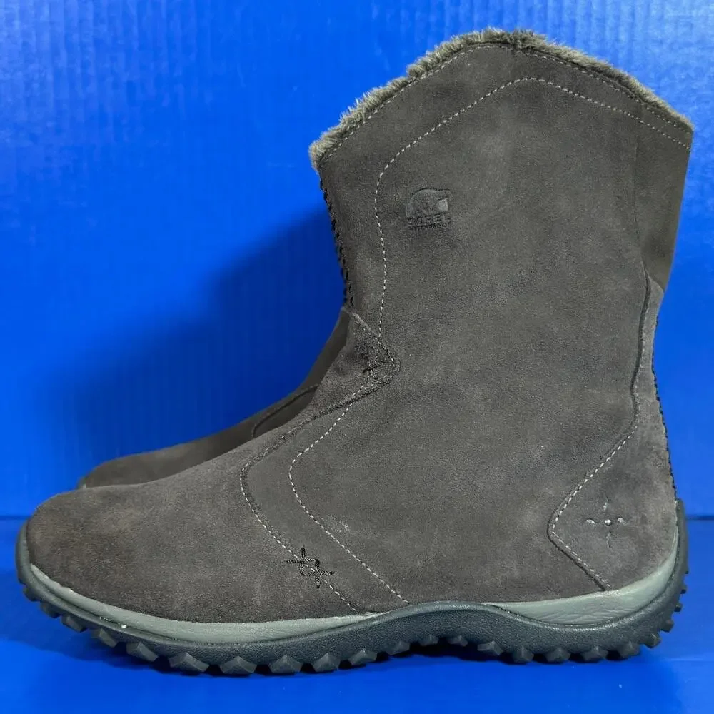 Sorel Womens Maribel Waterproof Nubuck Winter‎ Boot in Grey 8